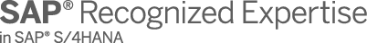 SAP Recognized Expertise in SAP S/4HANA SAP Recognized Expertise in SAP S/4HANA